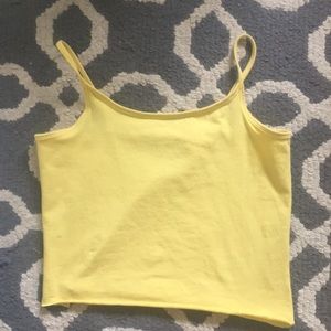 Yellow crop top
